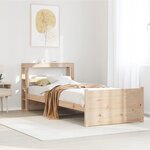 vidaXL Cadre de lit avec tête de lit sans matelas 90x190 cm