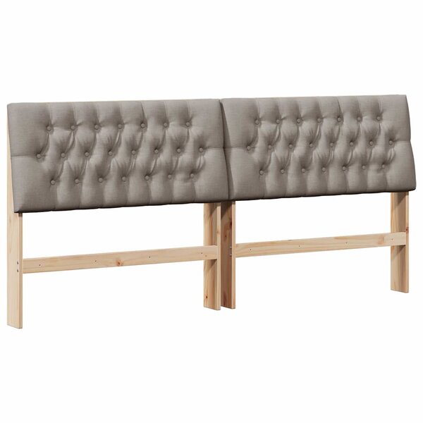 vidaXL Tête de lit capitonnée Taupe 200 cm Pin massif