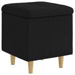 vidaXL Ottoman avec rangement Noir 40 x 40 x 45 cm tissu