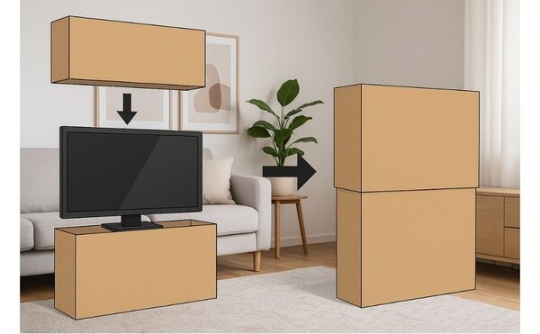 Carton déménagement écran ou cadre ajustables – L 100 X l 15X h 90-160 cm