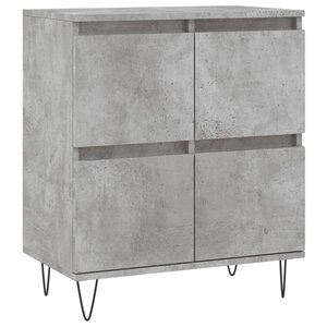 vidaXL Buffet Gris béton 60x35x70 cm Bois d'ingénierie