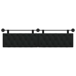 vidaXL Tête de lit suspendue Noir Tissu