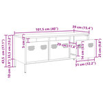 vidaXL Meuble TV vert olive 101 5x39x43 5 cm acier laminé à froid