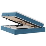 vidaXL Lit avec rangement et matelas Bleu foncé 180 x 200 cm Velours