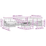 vidaXL Ensemble de canapés d'extérieur 9 pc Blanc et anthracite