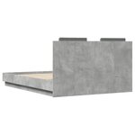 vidaXL Cadre de lit avec tête de lit gris béton 120x190 cm