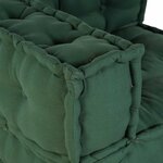 vidaXL Pouf modulaire vert 70x70x54 tissu