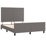 vidaXL Cadre de lit sans matelas gris 140x200 cm similicuir
