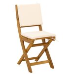 vidaXL Chaises de bistrot d'extérieur 4 Pièces Crème blanc