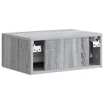 vidaXL Cabinet de chevet mural Sonoma gris 49 x 34 5 x 20 cm