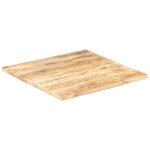 vidaXL Dessus de table Bois de manguier solide 25-27 mm 80x80 cm