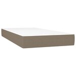 vidaXL Sommier à lattes de lit avec matelas LED Taupe 80x200 cm Tissu