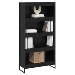 vidaXL Bibliothèque 2 Pièces Chêne noir 80 x 30 x 155 cm