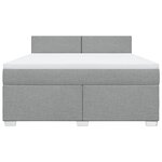 vidaXL Sommier à lattes de lit avec matelas Gris clair 180x200cm Tissu