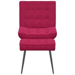 vidaXL Chaise de relaxation avec tabouret Bordeaux Velours