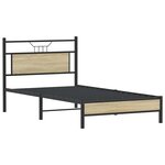 vidaXL Cadre de lit sans matelas chêne sonoma 100x190 cm