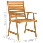 vidaXL Mobilier de salle à manger de jardin 3 Pièces Bois d'acacia solide