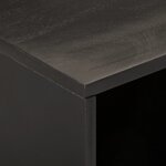 vidaXL Meuble TV noir 80x31x46 cm bois massif de manguier