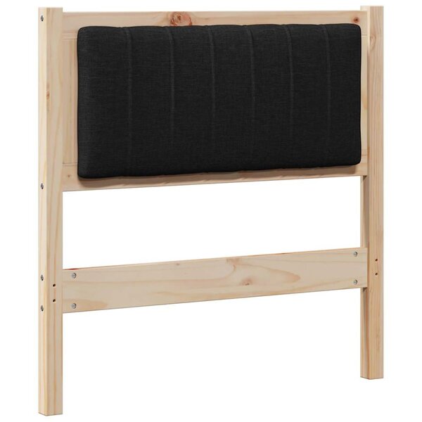 vidaXL Tête de lit capitonnée avec tête de lit Marron 75 cm Pin massif