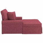 vidaXL Chaise lounge avec jupe Bordeaux 91 x 157 x 91 cm tissu