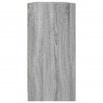 vidaXL Bibliothèque avec portes sonoma gris 204x37x75 cm