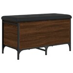 vidaXL Banc de rangement chêne marron 82x42x45 cm Bois d'ingénierie