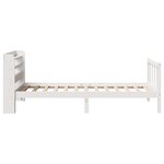 vidaXL Cadre de lit sans matelas blanc 75x190 cm bois de pin massif