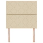 vidaXL Tête de lit design blocs de diamant crème 90 cm en tissu