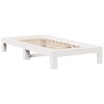 vidaXL Cadre de lit sans matelas blanc 100x200 cm bois de pin massif