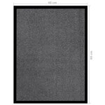 vidaXL Paillasson Anthracite 40x60 cm