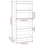 vidaXL Bibliothèque/Séparateur de pièce Gris béton bois d'ingénierie