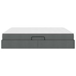 vidaXL Lit avec rangement et matelas Gris foncé 180 x 200 cm Polyester
