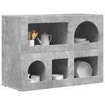 vidaXL Buffet Gris béton 80 5 x 35 x 59 cm Bois d'ingénierie