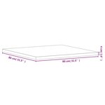 vidaXL Dessus de table 80x80x4 cm carré bois massif de hêtre
