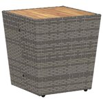 vidaXL Ensemble bistro de jardin 3 Pièces Gris Poly rotin
