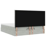 VidaXL Cadre de lit ottoman et matelas gris clair 180x200cm velours