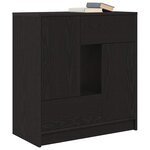 vidaXL Buffet avec tiroirs et portes chêne noir 70 5x34x74 5 cm