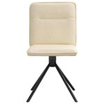 vidaXL Chaises à manger lot de 2 crème tissu