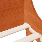 vidaXL Cadre de lit sans matelas cire marron 75x190 cm bois pin massif