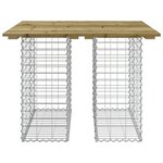 vidaXL Table de jardin Gabion Design 100x102x72 cm Bois de pin imprégné