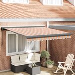 vidaXL Auvent Rétractable Multicolore 300 x 250 cm Tissu et Métal