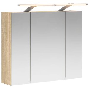 vidaXL Armoire Miroir de Salle de Bain Chêne Sonoma 60 x 14 5 x 50 cm
