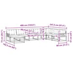 vidaXL Ensemble de canapés d'extérieur 8 pc Blanc et gris clair