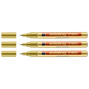 Marqueur Peinture 780 Or Pointe Fine 0 8 mm x 3 EDDING