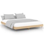 vidaXL Cadre de lit chêne sonoma 200x200 cm bois d'ingénierie