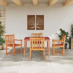 vidaXL Ensemble de salle à manger pour jardin 5 Pièces Marron