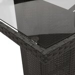 vidaXL Ensemble à manger de jardin coussins 7Pièces Noir Résine tressée