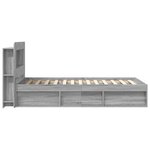 vidaXL Cadre de lit avec rangement Sonoma gris 100 x 200 cm