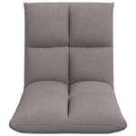 vidaXL Fauteuil de sol ajustable Taupe Tissu