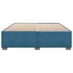 vidaXL Cadre de lit bleu 180x200 cm velours